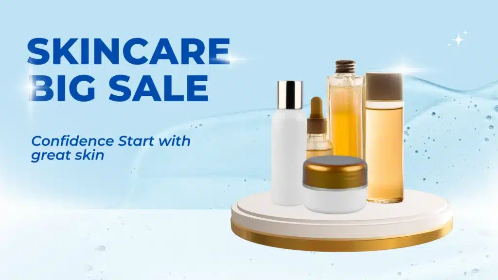 Blue Photo Beauty Skincare Blog Banner